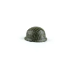 lemon yellow weathered M1 style military helmet with netting - Custom 3D Printed Miniature Accessory Parts Pieces for Brick Block Figures