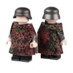 military camouflage poncho cape Erbsenmuster pea dot M44 camouflage pattern - Custom 3D Printed Miniature Accessory Parts Pieces for Brick Block Figures