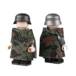 military camouflage poncho cape Erbsenmuster pea dot M44 camouflage pattern - Custom 3D Printed Miniature Accessory Parts Pieces for Brick Block Figures
