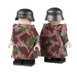 military camouflage poncho or cape splinter pattern camouflage - Custom 3D Printed Miniature Accessory Parts Pieces for Brick Block Figures