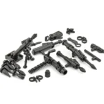 military heavy weapons black - Custom 3D Printed Miniature Accessory Parts Pieces for Brick Block Figures