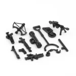 military weapons black - Custom 3D Printed Miniature Accessory Parts Pieces for Brick Block Figures