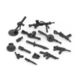 military weapons black - Custom 3D Printed Miniature Accessory Parts Pieces for Brick Block Figures