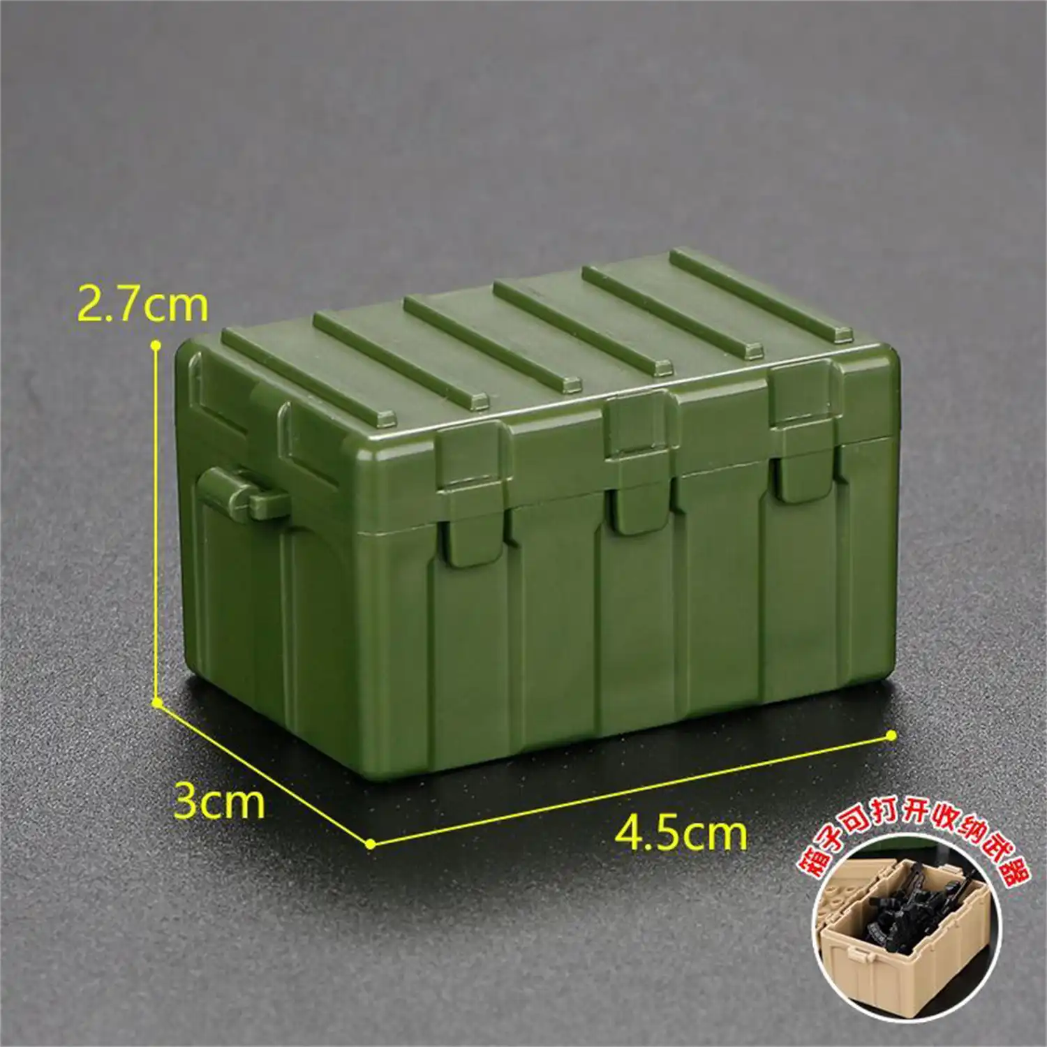 Custom Piece Miniature – military weapons box container crate army green – 3D Print for LEGO minifigure Custom Piece Miniature – military weapons box container crate army green – 3D Print for LEGO minifigure