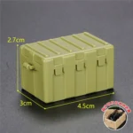 military weapons storage box container crate olive green - Custom 3D Printed Miniature Accessory Parts Pieces for Brick Block Figures