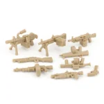 military weapons tan sand color - Custom 3D Printed Miniature Accessory Parts Pieces for Brick Block Figures