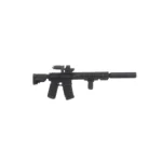 tactical M4 AR-15 style carbine rifle - Custom 3D Printed Miniature Accessory Parts Pieces for Brick Block Figures