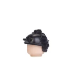 tactical helmet black - Custom 3D Printed Miniature Accessory Parts Pieces for Brick Block Figures