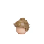 tactical helmet tan - Custom 3D Printed Miniature Accessory Parts Pieces for Brick Block Figures