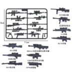 weapons Rifles guns - Custom 3D Printed Miniature Accessory Parts Pieces for Brick Block Figures