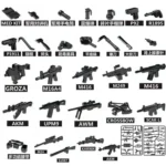 weapons and equipments - Custom 3D Printed Miniature Accessory Parts Pieces for Brick Block Figures