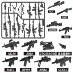 weapons and equipments - Custom 3D Printed Miniature Accessory Parts Pieces for Brick Block Figures