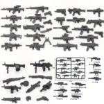 weapons firearms and equipment - Custom 3D Printed Miniature Accessory Parts Pieces for Brick Block Figures