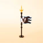 Black Eagle Falcon faction standard flag - Custom 3D Printed Miniature Accessory Parts Pieces for Brick Block Figures