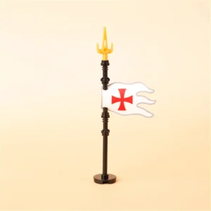 Custom Piece – Crusader knight Templar faction flag – 3D Print for LEGO Custom Piece – Crusader knight Templar faction flag – 3D Print for LEGO