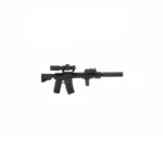 Daniel Defense DDM4 V7S AR 15 rifle with 4x scope - Custom 3D Printed Miniature Accessory Parts Pieces for Brick Block Figures