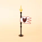 Fright Knight faction standard flag - Custom 3D Printed Miniature Accessory Parts Pieces for Brick Block Figures