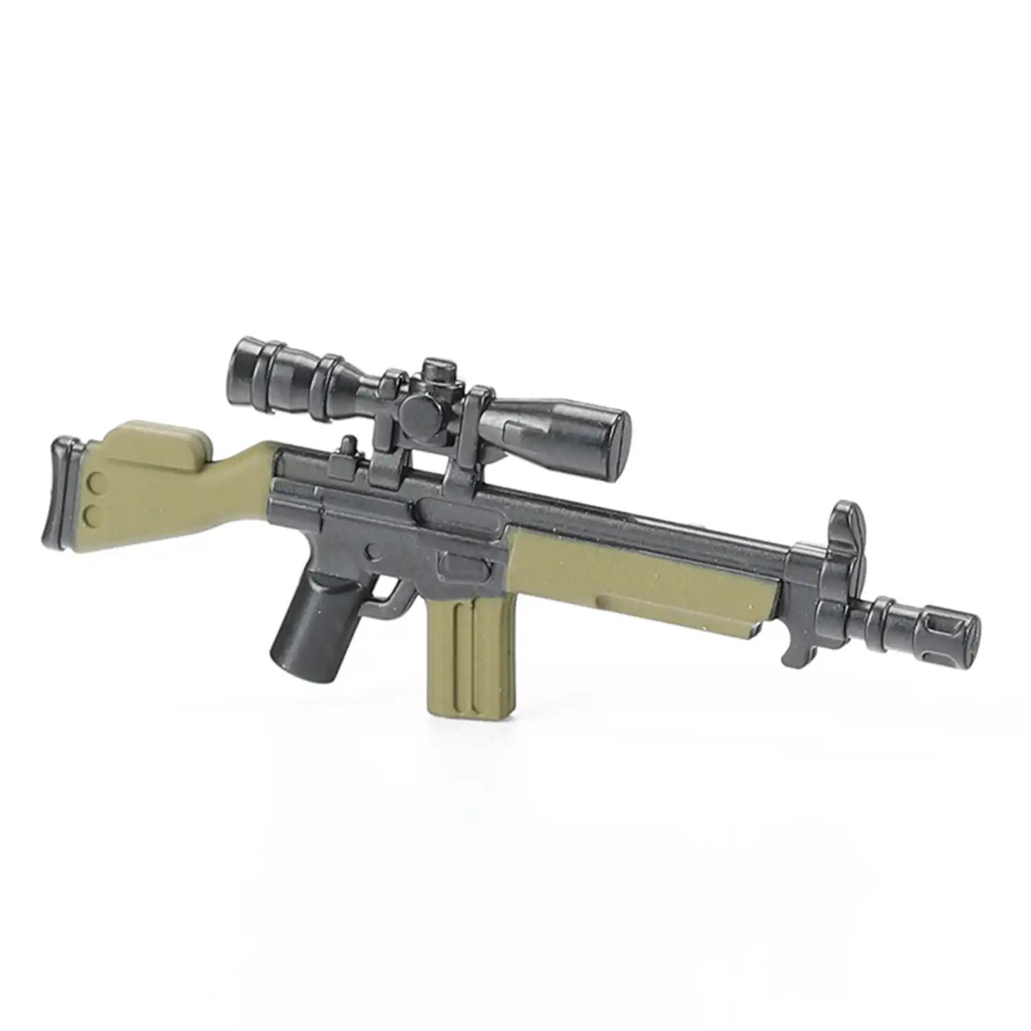 Custom Piece – G3 sniper rifle green grey sand color – 3D Print for LEGO minifigure