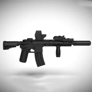 Custom Piece – HK416 assault rifle with suppressor – 3D Print for LEGO minifigure Custom Piece – HK416 assault rifle with suppressor – 3D Print for LEGO minifigure