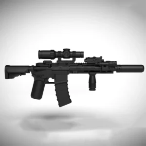 Custom Piece – HK416 assault rifle with variable power telescopic sight scope – 3D Print for LEGO minifigure Custom Piece – HK416 assault rifle with variable power telescopic sight scope – 3D Print for LEGO minifigure