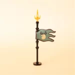 House Baratheon Stag faction flag - Custom 3D Printed Miniature Accessory Parts Pieces for Brick Block Figures