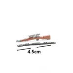 Karabiner 98k Kar98k sniper rifle - Custom 3D Printed Miniature Accessory Parts Pieces for Brick Block Figures