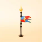 Lion Knight faction standard flag - Custom 3D Printed Miniature Accessory Parts Pieces for Brick Block Figures