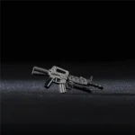 M16 assault rifle with attached grenade launcher - Custom 3D Printed Miniature Accessory Parts Pieces for Brick Block Figures