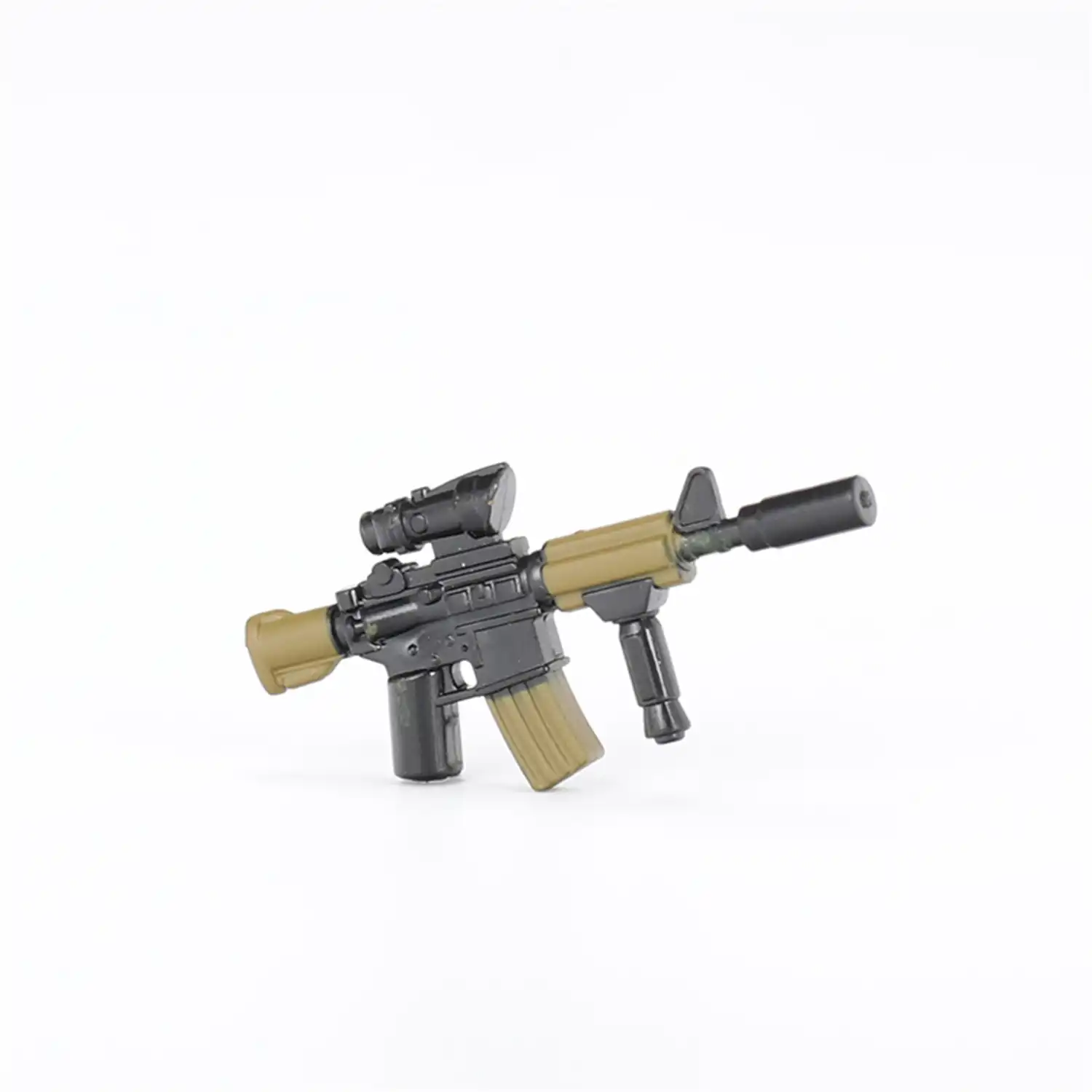 Custom Piece – M4 Carbine Style Rifle with Suppressor and Scope – 3D Print for LEGO minifigure Custom Piece – M4 Carbine Style Rifle with Suppressor and Scope – 3D Print for LEGO minifigure
