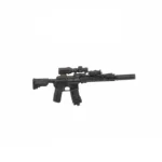 M4 carbine equipped with the URG I Upper Receiver Group Improved - Custom 3D Printed Miniature Accessory Parts Pieces for Brick Block Figures