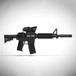 M4A1 carbine assault rifle with a top-mounted optic - Custom 3D Printed Miniature Accessory Parts Pieces for Brick Block Figures
