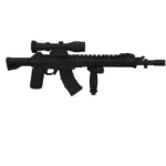 QBU 191 Designated Marksman Rifle - Custom 3D Printed Miniature Accessory Parts Pieces for Brick Block Figures