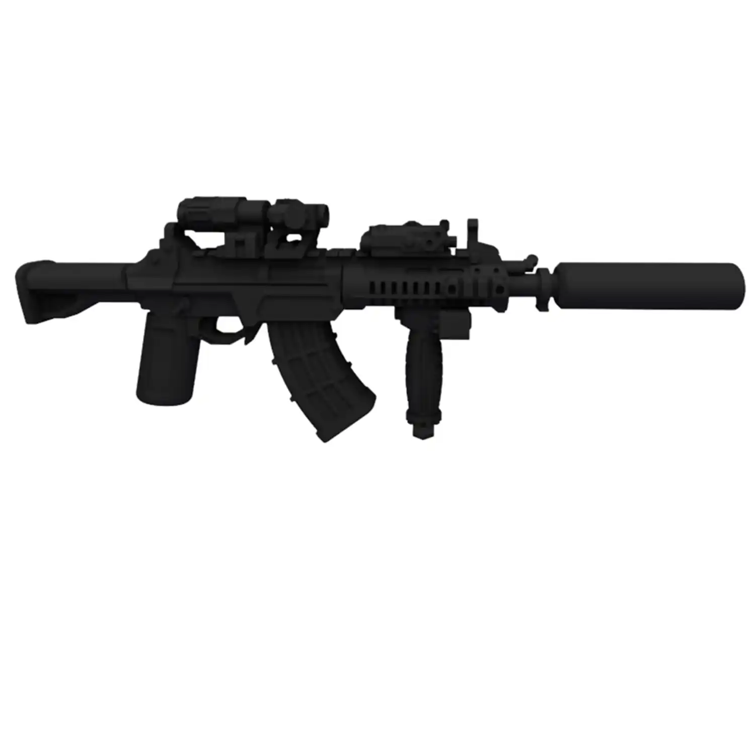 Custom Piece – QBZ191 assault rifle in a special operations configuration with a suppressor – 3D Print for LEGO minifigure