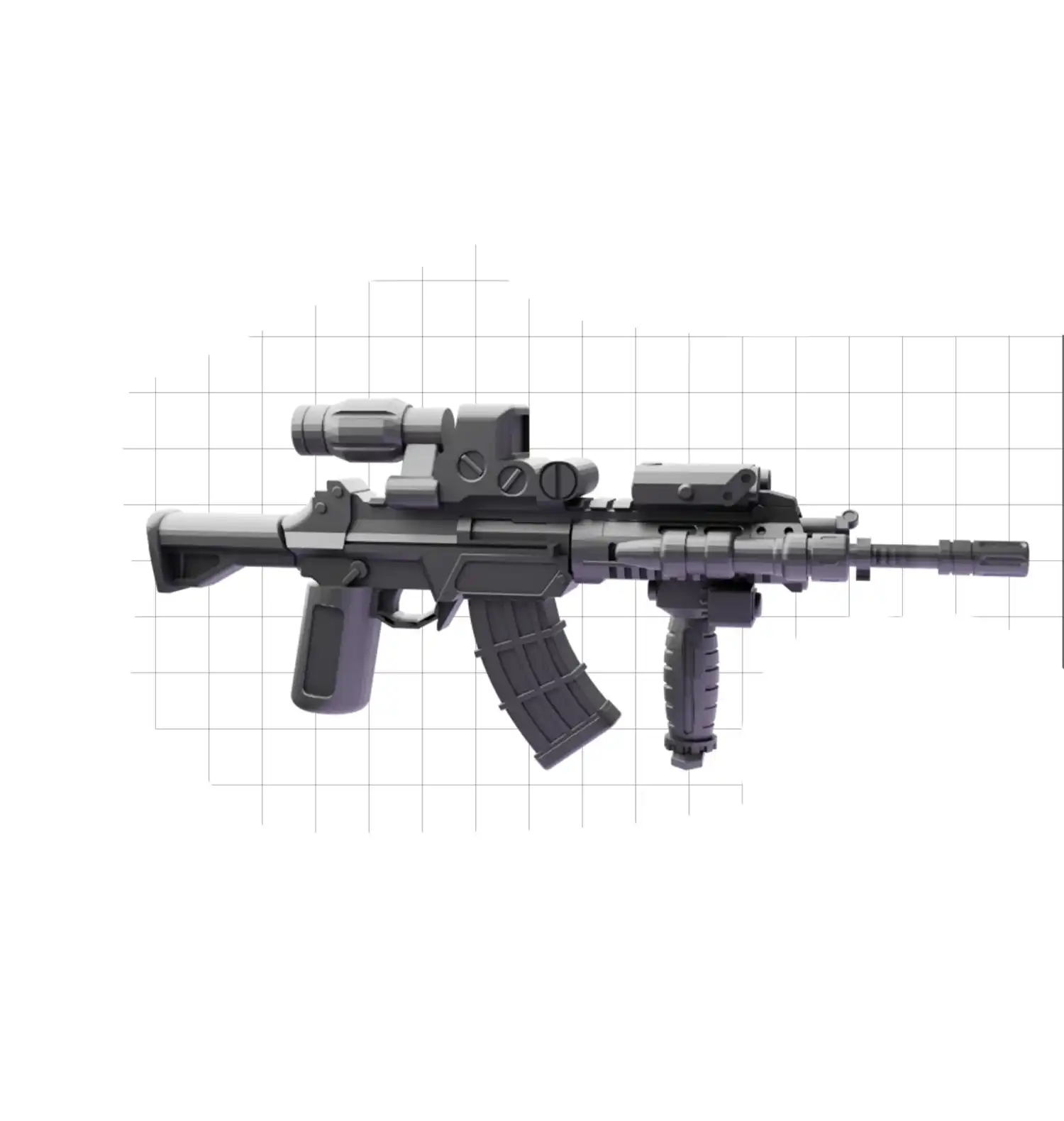 Custom Piece – QBZ191 assault rifle with optical sight scope – 3D Print for LEGO minifigure Custom Piece – QBZ191 assault rifle with optical sight scope – 3D Print for LEGO minifigure