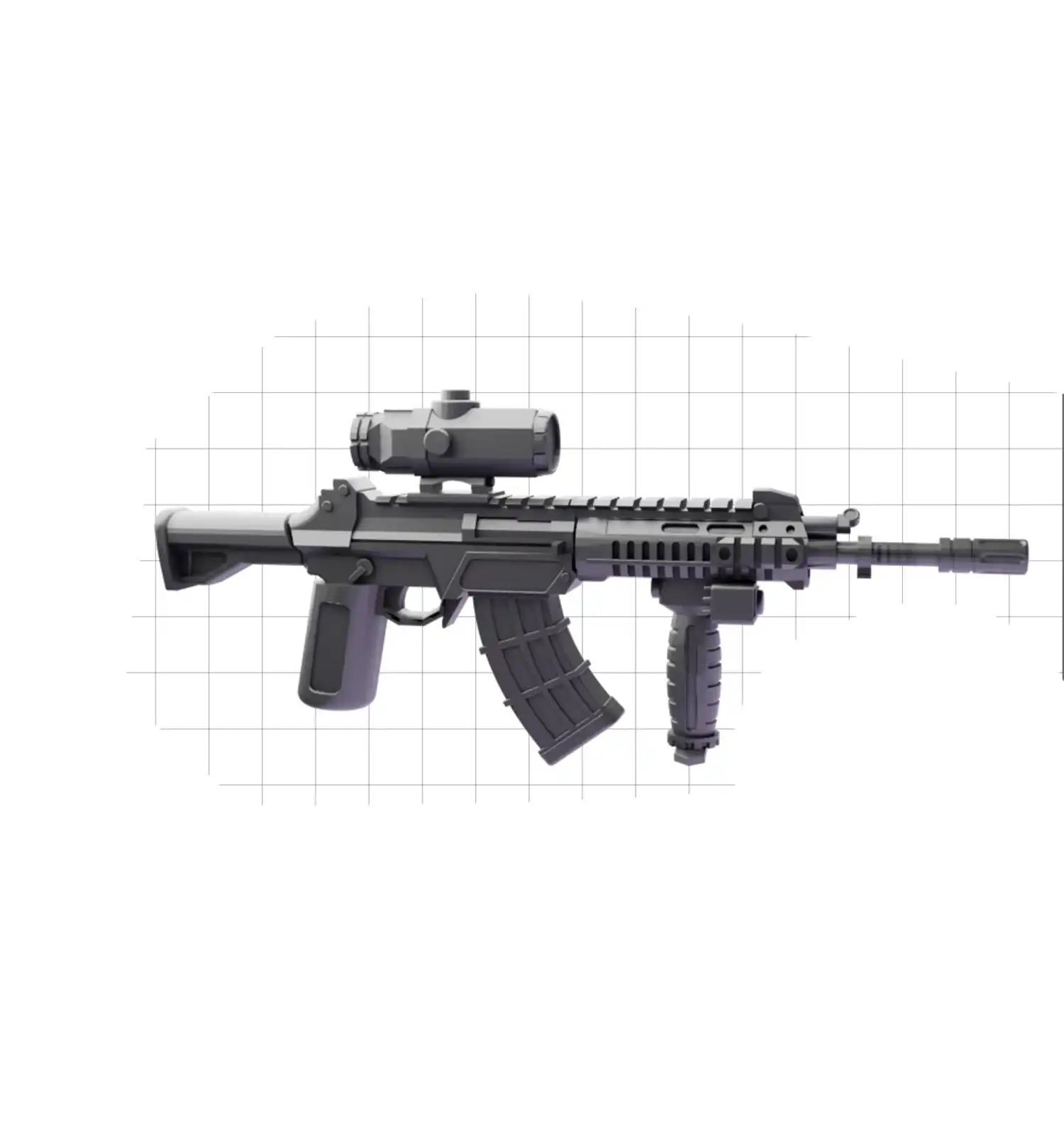 Custom Piece – QBZ191 assault rifle with scope – 3D Print for LEGO minifigure