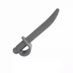 dark grey pirate cutlass sword 2530 6205448 - Custom 3D Printed Miniature Accessory Parts Pieces for Brick Block Figures
