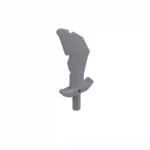 flat silver broadsword scimitar sword 60752 461182 - Custom 3D Printed Miniature Accessory Parts Pieces for Brick Block Figures
