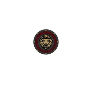Custom Piece – gold lion's head dragon round shield – 3D Print for LEGO Custom Piece – gold lion's head dragon round shield – 3D Print for LEGO