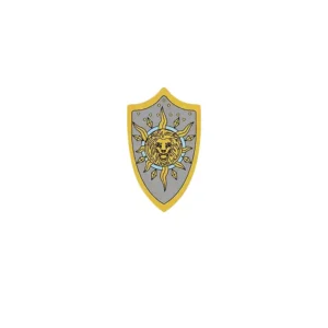 Custom Piece – gold lion's head surrounded by sun round shield – 3D Print for LEGO Custom Piece – gold lion's head surrounded by sun round shield – 3D Print for LEGO