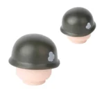 green M1 helmet 327th Glider Infantry Regiment GIR of the US Army - Custom 3D Printed Miniature Accessory Parts Pieces for Brick Block Figures
