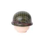 green M1 helmet with netting and chinstrap - Custom 3D Printed Miniature Accessory Parts Pieces for Brick Block Figures