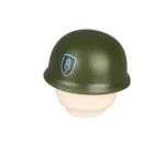 green helmet US M1-style 8th Infantry Division Pathfinder Golden Arrow - Custom 3D Printed Miniature Accessory Parts Pieces for Brick Block Figures