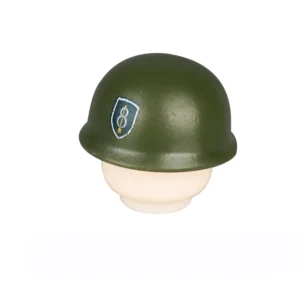 Custom Piece – green helmet US M1-style 8th Infantry Division Pathfinder Golden Arrow – 3D Print for LEGO minifigure Custom Piece – green helmet US M1-style 8th Infantry Division Pathfinder Golden Arrow – 3D Print for LEGO minifigure