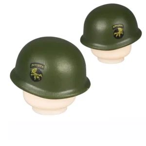 Custom Piece – green helmet US M1 style Armys 17th Airborne Division – 3D Print for LEGO minifigure Custom Piece – green helmet US M1 style Armys 17th Airborne Division – 3D Print for LEGO minifigure