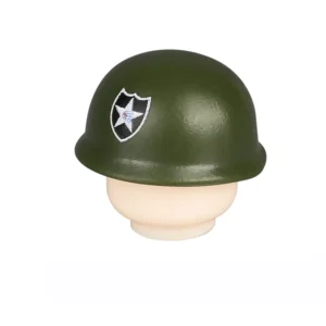 Custom Piece – green helmet US M1 style Armys 2nd Infantry Indianhead Division – 3D Print for LEGO minifigure Custom Piece – green helmet US M1 style Armys 2nd Infantry Indianhead Division – 3D Print for LEGO minifigure