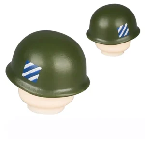 Custom Piece – green helmet US M1 style Armys 3rd Infantry Division Rock of the Marne – 3D Print for LEGO minifigure Custom Piece – green helmet US M1 style Armys 3rd Infantry Division Rock of the Marne – 3D Print for LEGO minifigure