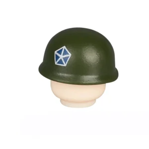 Custom Piece – green helmet US M1-style Fifth Army – 3D Print for LEGO minifigure Custom Piece – green helmet US M1-style Fifth Army – 3D Print for LEGO minifigure