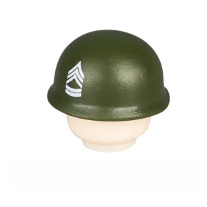 Custom Piece – green helmet US M1 style Staff Sergeant – 3D Print for LEGO minifigure Custom Piece – green helmet US M1 style Staff Sergeant – 3D Print for LEGO minifigure