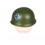 green helmet WWII US Army 88th Infantry Division - Custom 3D Printed Miniature Accessory Parts Pieces for Brick Block Figures
