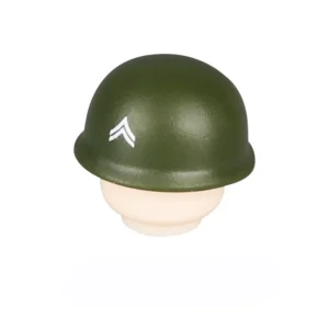Custom Piece – green helmet WWII US Army Corporal – 3D Print for LEGO minifigure Custom Piece – green helmet WWII US Army Corporal – 3D Print for LEGO minifigure